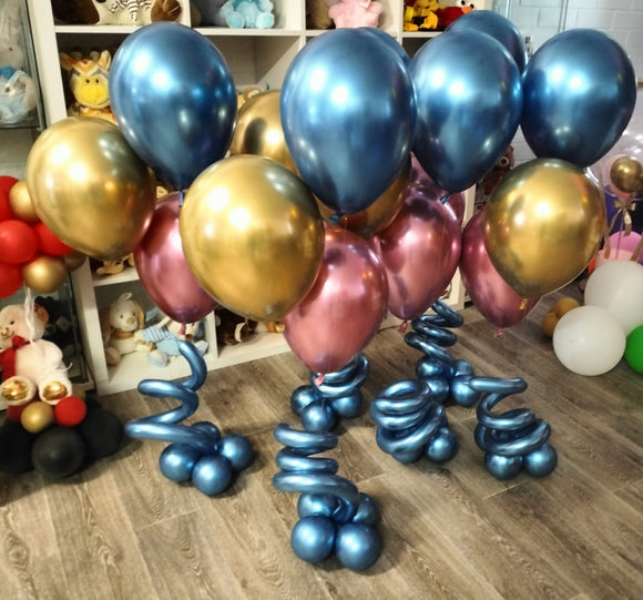 Chrome Helium Balloon Table Centrepieces