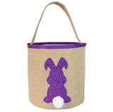 Not Personalised Kids Canvas Bunny Basket Egg Bags 23*25cm Egg Hunts Burlap