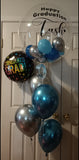 Personalised Bubble Balloon with Balloon Bouquet with Box of Chocolate